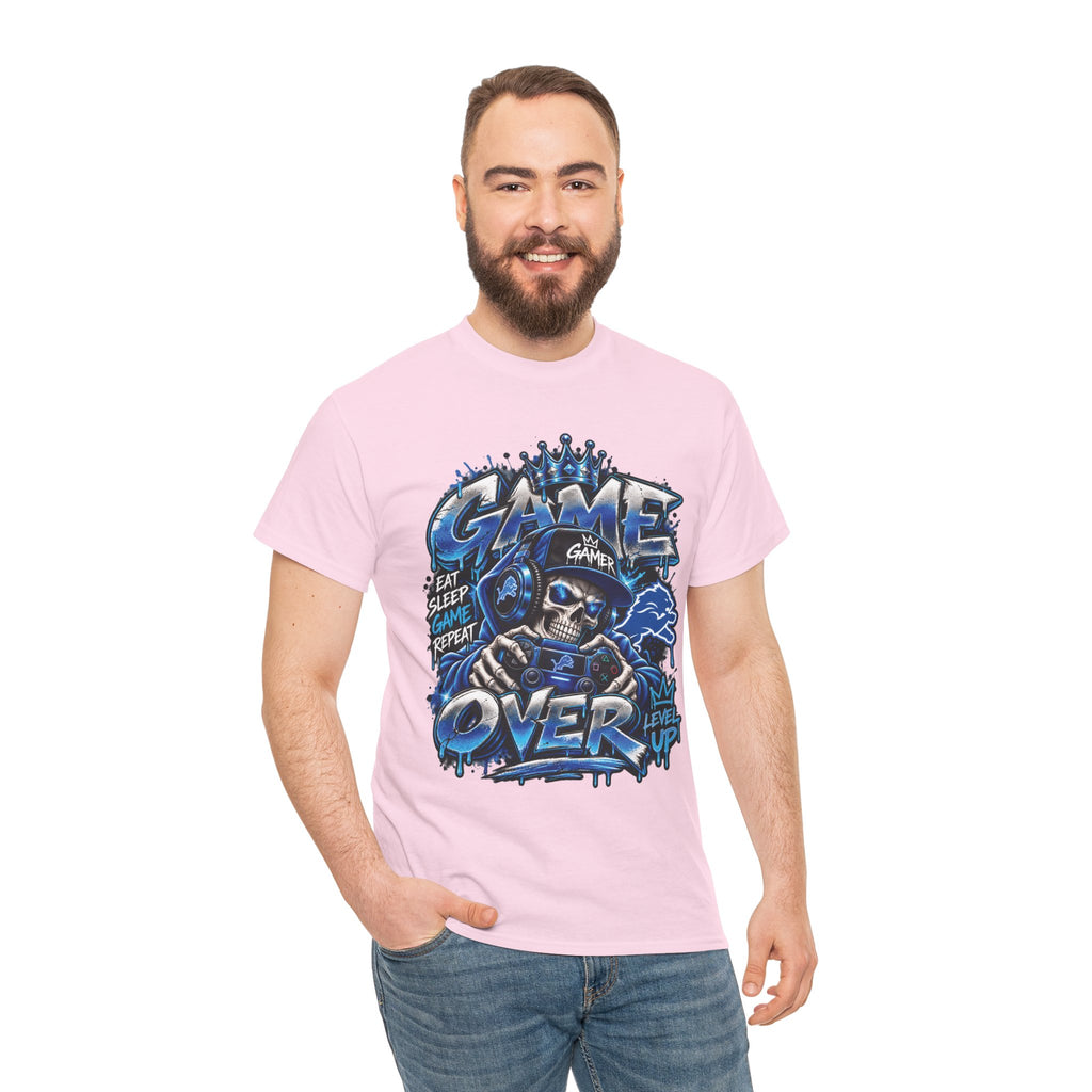Game Over Skull Gamer Tee | Video Game Controller Graphic Shirt