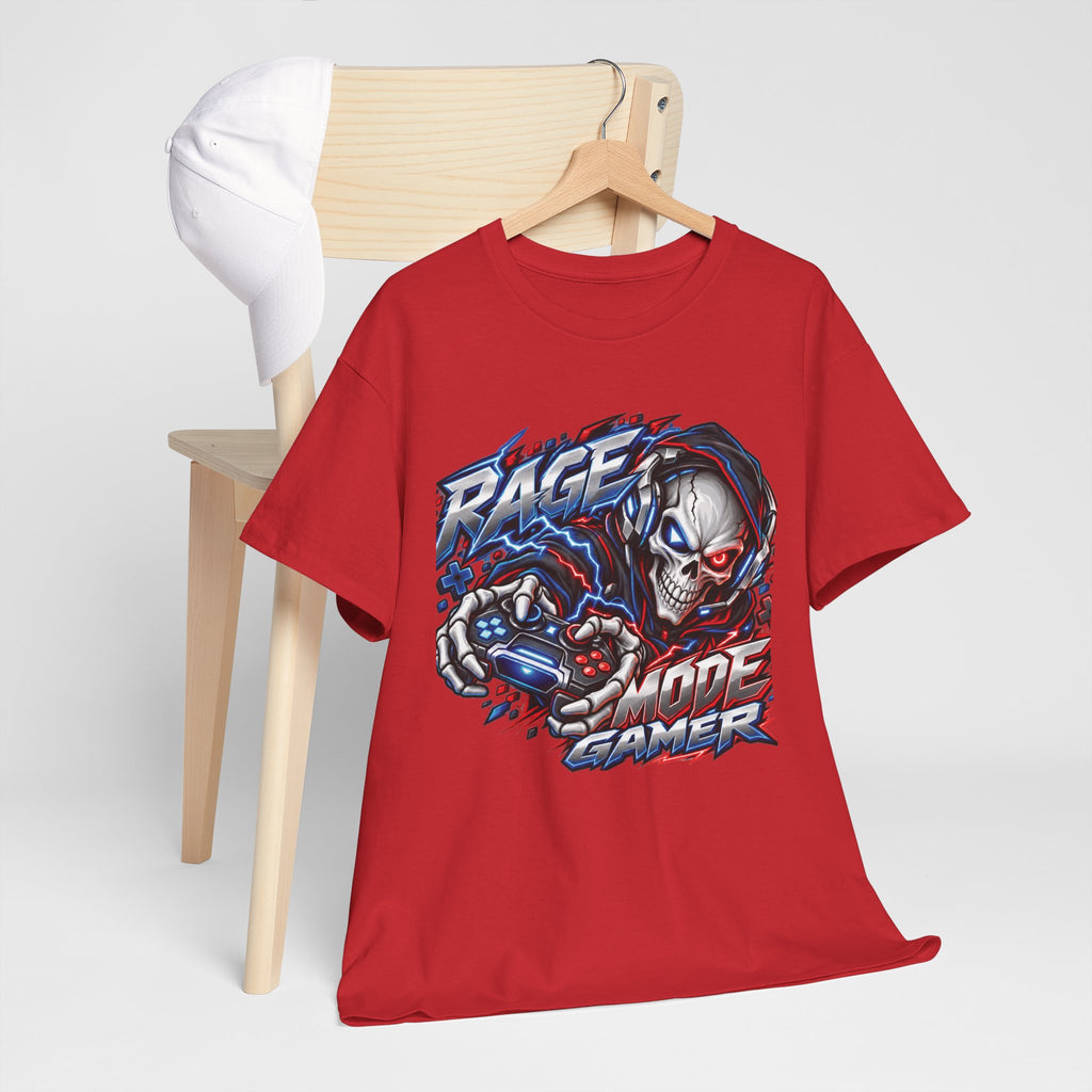 Rage Mode Gamer Skull Graphic T-Shirt