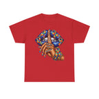 Shh Finger Lips Illustration T-Shirt | Colorful Beaded Bracelet Art