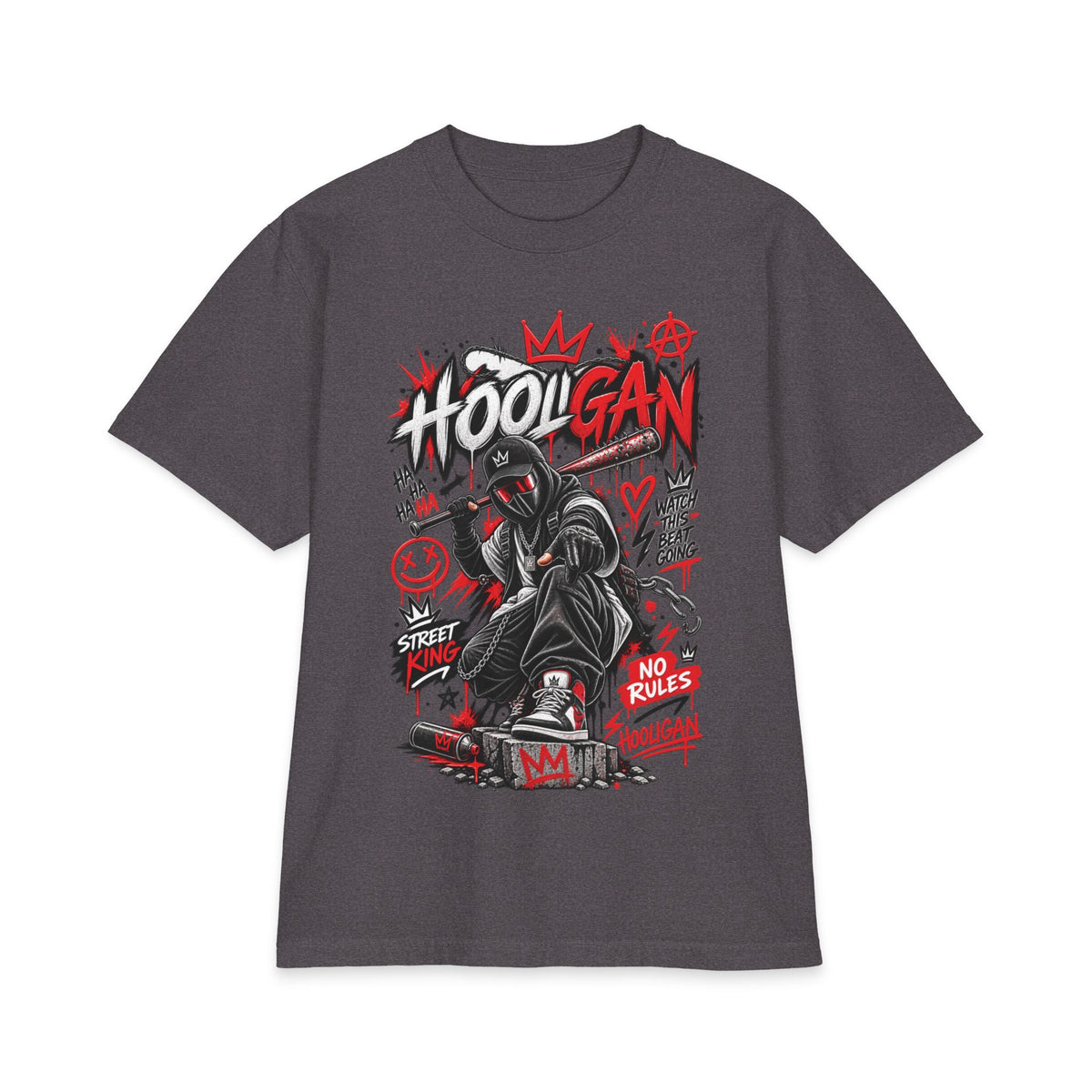BTS Hooligan Street Skateboard Graphic T-Shirt | Urban Punk Graffiti Tee